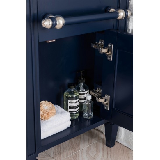 Brittany 46" Single Vanity Victory Blue w/ 3 CM Classic White Quartz Top