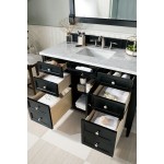 Brittany 48" Black Onyx Single Vanity w/ 3 CM Carrara Marble Top