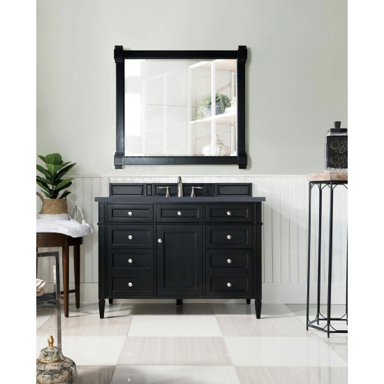 Brittany 48" Black Onyx Single Vanity w/ 3 CM Charcoal Soapstone Quartz Top