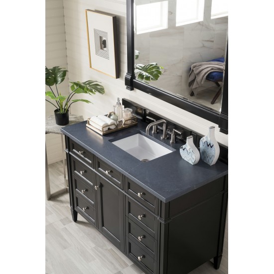 Brittany 48" Black Onyx Single Vanity w/ 3 CM Charcoal Soapstone Quartz Top