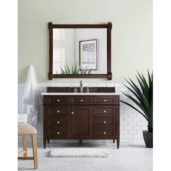 Brittany 48" Mahogany Single Vanity w/3 CM Arctic Fall Solid Surface Top