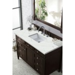 Brittany 48" Burnished Mahogany Single Vanity w/ 3 CM Ethereal Noctis Quartz Top