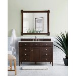 Brittany 48" Burnished Mahogany Single Vanity w/ 3 CM Eternal Serena Quartz Top