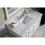 Brittany 48" Bright White Single Vanity w/ 3 CM Arctic Fall Solid Surface Top