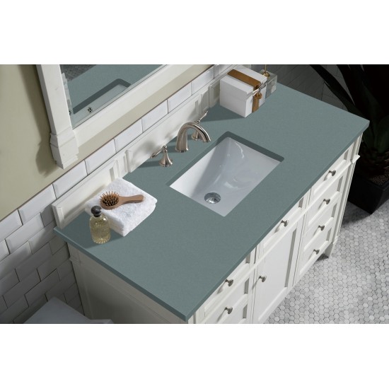 Brittany 48" Bright White Single Vanity w/ 3 CM Cala Blue Quartz Top