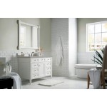 Brittany 48" Bright White Single Vanity w/ 3 CM Eternal Serena Quartz Top