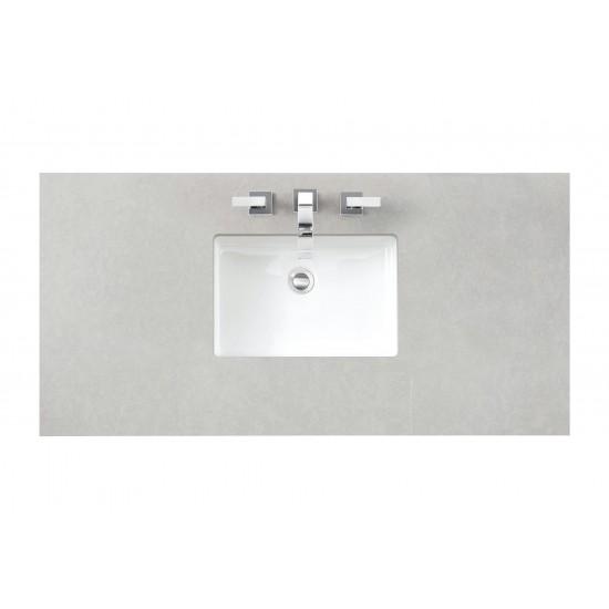 Brittany 48" Bright White Single Vanity w/ 3 CM Eternal Serena Quartz Top