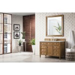 Brittany 48" Saddle Brown Single Vanity w/ 3 CM Carrara Marble Top