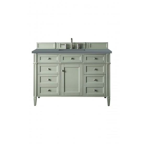 Brittany 48" Sage Green Single Vanity w/ 3 CM Cala Blue Quartz Top