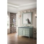 Brittany 48" Sage Green Single Vanity w/ 3 CM Cala Blue Quartz Top