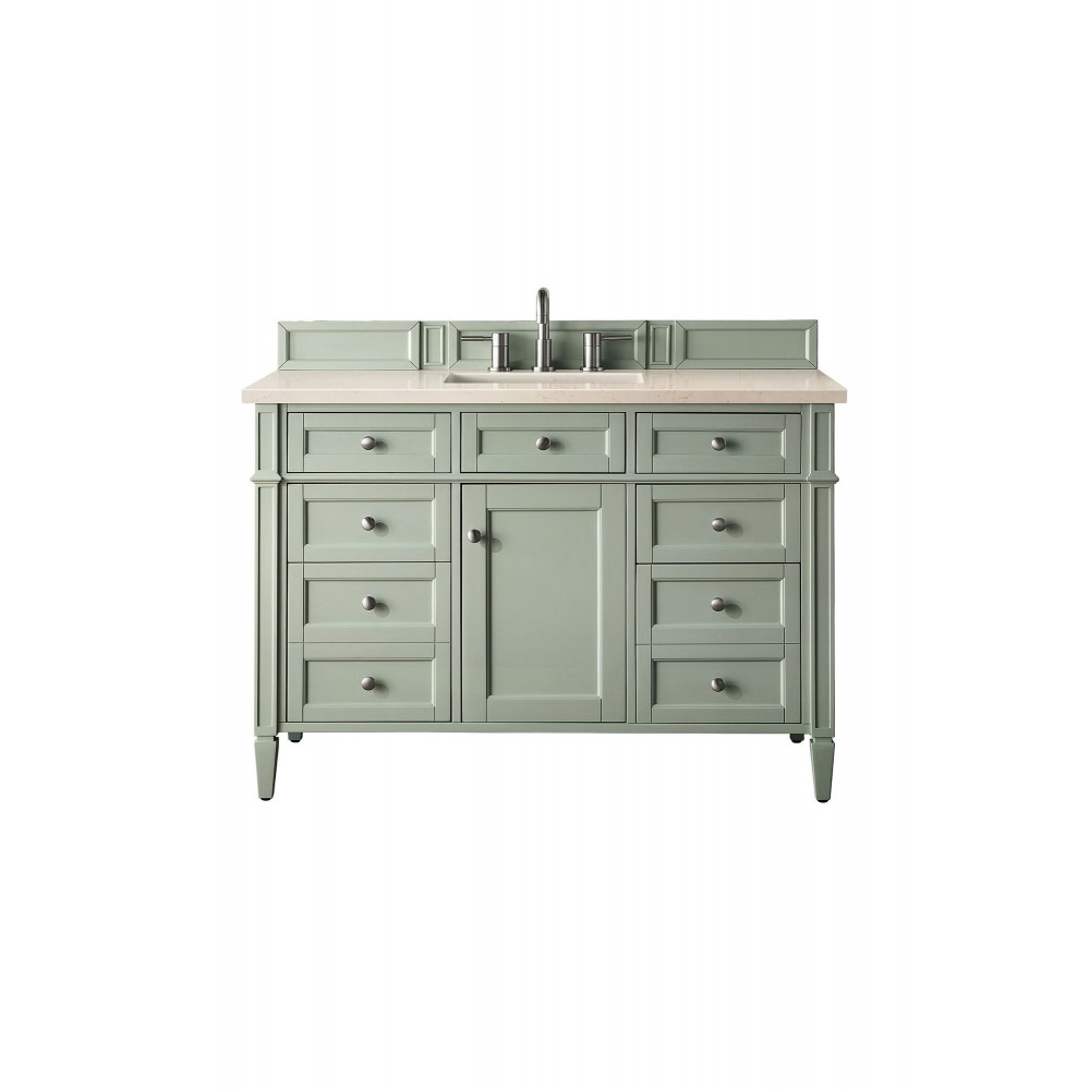 Brittany 48" Sage Green Single Vanity w/ 3 CM Eternal Marfil Quartz Top