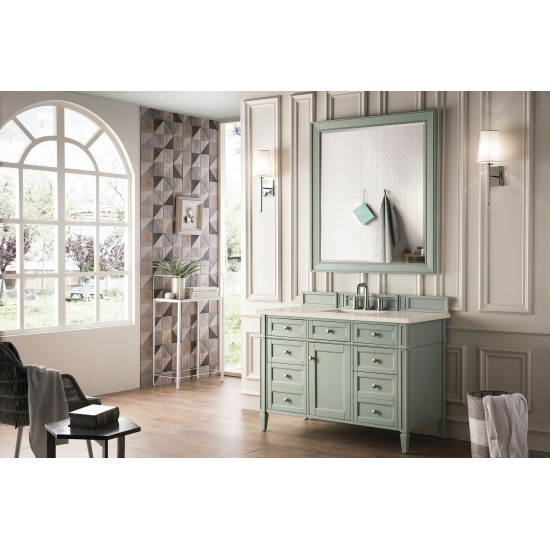 Brittany 48" Sage Green Single Vanity w/ 3 CM Eternal Marfil Quartz Top