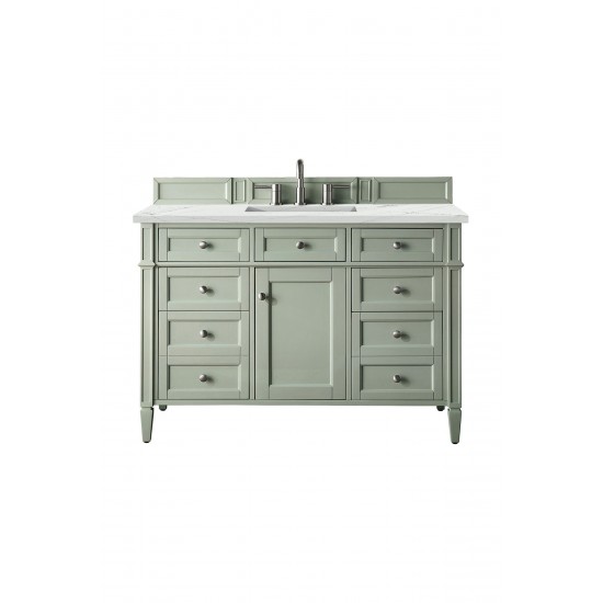 Brittany 48" Sage Green Single Vanity w/ 3 CM Ethereal Noctis Quartz Top