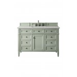 Brittany 48" Sage Green Single Vanity w/ 3 CM Eternal Serena Quartz Top