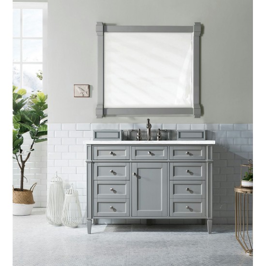 Brittany 48" Urban Gray Single Vanity w/ 3 CM Arctic Fall Solid Surface Top