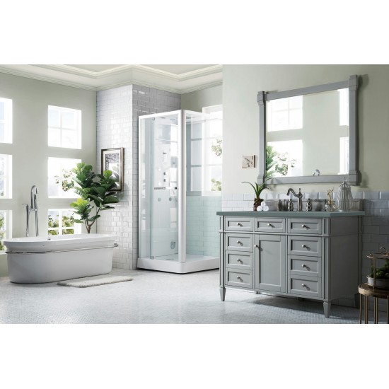 Brittany 48" Urban Gray Single Vanity w/ 3 CM Cala Blue Quartz Top