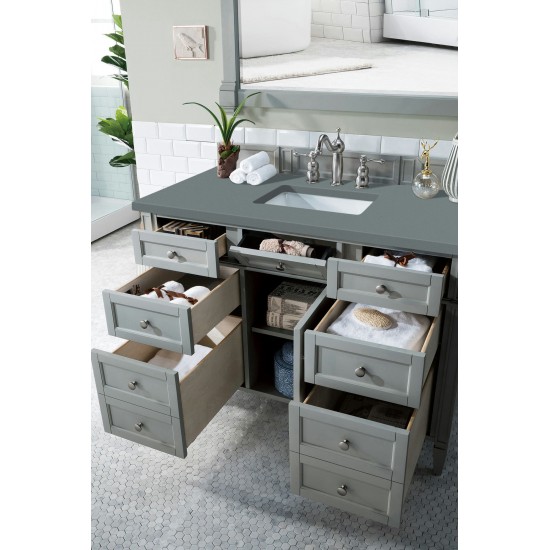 Brittany 48" Urban Gray Single Vanity w/ 3 CM Cala Blue Quartz Top