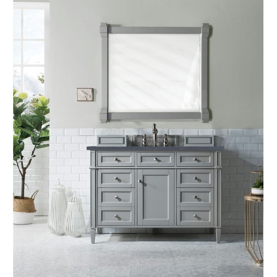 Brittany 48" Urban Gray Single Vanity w/ 3 CM Charcoal Soapstone Quartz Top