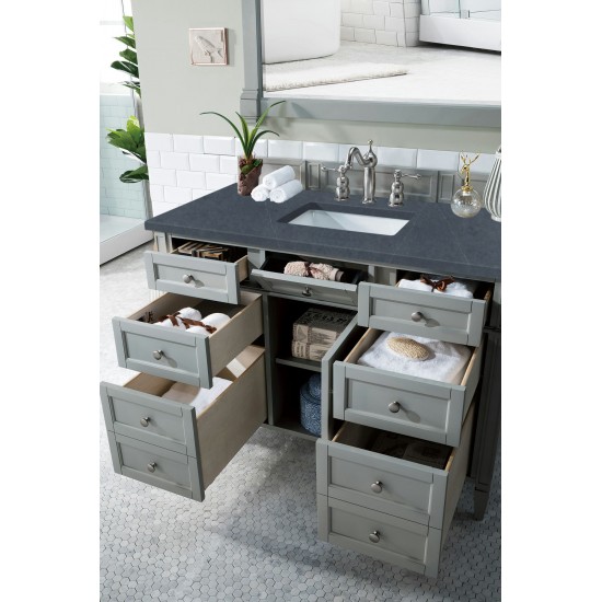 Brittany 48" Urban Gray Single Vanity w/ 3 CM Charcoal Soapstone Quartz Top