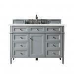 Brittany 48" Urban Gray Single Vanity w/ 3 CM Eternal Jasmine Pearl Quartz Top