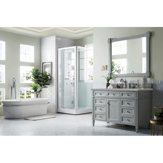 Brittany 48" Urban Gray Single Vanity w/ 3 CM Eternal Serena Quartz Top