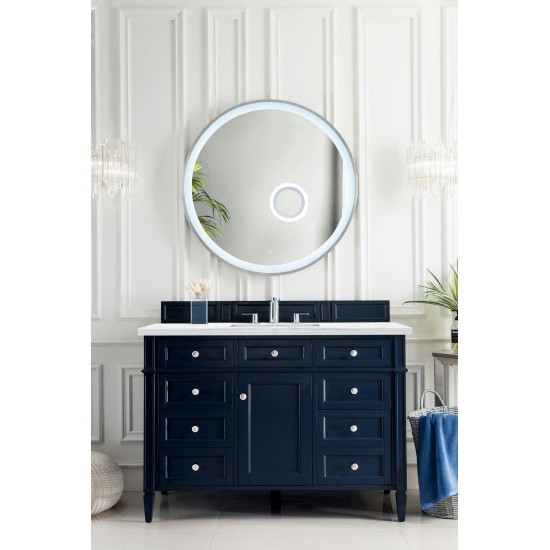 Brittany 48" Victory Blue Single Vanity w/ 3 CM Arctic Fall Solid Surface Top