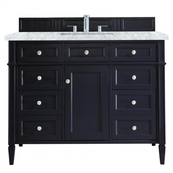 Brittany 48" Victory Blue Single Vanity w/ 3 CM Carrara Marble Top