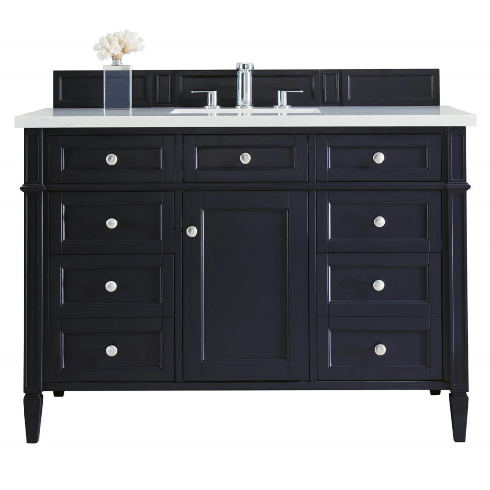 Brittany 48" Victory Blue Single Vanity w/ 3 CM Classic White Quartz Top