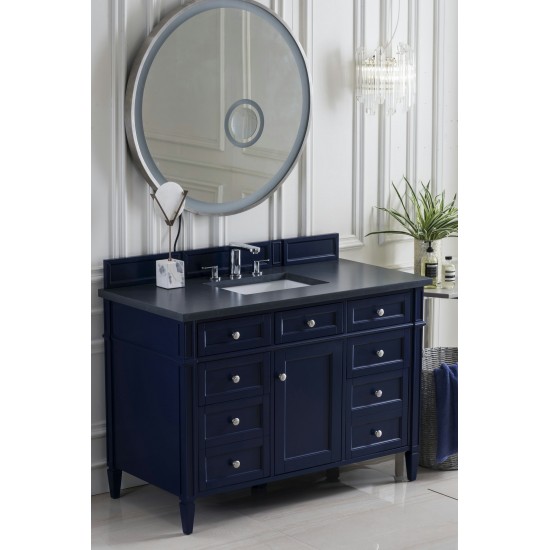 Brittany 48" Victory Blue Single Vanity w/ 3 CM Charcoal Soapstone Quartz Top