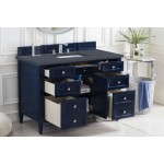 Brittany 48" Victory Blue Single Vanity w/ 3 CM Charcoal Soapstone Quartz Top