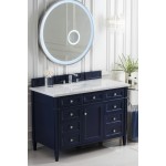 Brittany 48" Victory Blue Single Vanity w/ 3 CM Eternal Jasmine Pearl Quartz Top