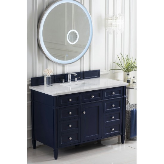 Brittany 48" Victory Blue Single Vanity w/ 3 CM Eternal Jasmine Pearl Quartz Top