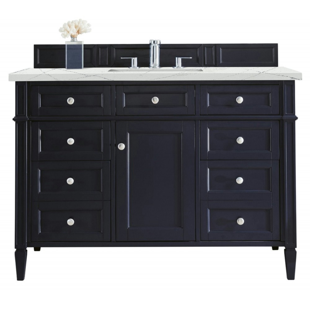 Brittany 48" Victory Blue Single Vanity w/ 3 CM Ethereal Noctis Quartz Top