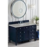 Brittany 48" Victory Blue Single Vanity w/ 3 CM Eternal Serena Quartz Top