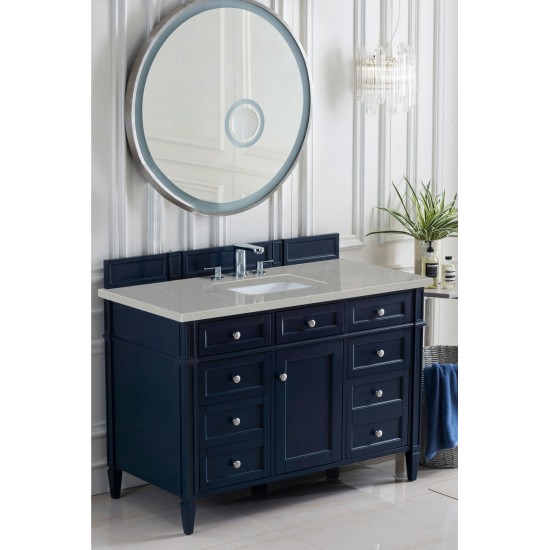 Brittany 48" Victory Blue Single Vanity w/ 3 CM Eternal Serena Quartz Top