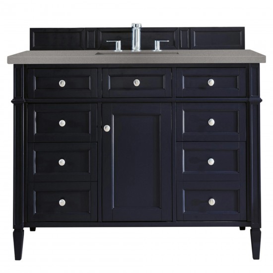 Brittany 48" Victory Blue Single Vanity w/ 3 CM Grey Expo Quartz Top