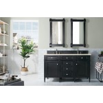 Brittany 60" Black Onyx Double Vanity w/ 3 CM Eternal Marfil Quartz Top