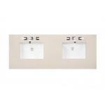 Brittany 60" Bright White Double Vanity w/ 3 CM Eternal Marfil Quartz Top