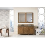 Brittany 60" Saddle Brown Double Vanity w/ 3 CM Cala Blue Quartz Top