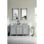 Brittany 60" Urban Gray Double Vanity w/ 3 CM Ethereal Noctis Quartz Top