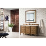 Brittany 60" Saddle Brown Single Vanity w/ 3 CM Ethereal Noctis Quartz Top