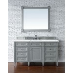 Brittany 60" Urban Gray Single Vanity w/ 3 CM Arctic Fall Solid Surface Top