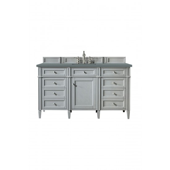 Brittany 60" Urban Gray Single Vanity w/ 3 CM Cala Blue Quartz Top