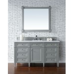 Brittany 60" Urban Gray Single Vanity w/ 3 CM Classic White Quartz Top