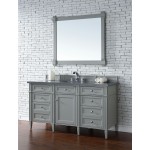 Brittany 60" Urban Gray Single Vanity w/ 3 CM Charcoal Soapstone Quartz Top