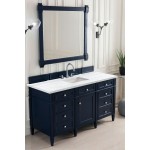 Brittany 60" Victory Blue Single Vanity w/ 3 CM Arctic Fall Solid Surface Top