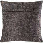 Surya Collins Black Pillow Shell With Down Insert 20"H X 20"W