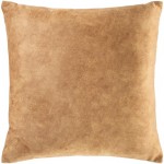 Surya Collins Medium Brown Pillow Shell With Polyester Insert 20"H X 20"W