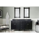 Brittany 72" Black Onyx Double Vanity w/ 3 CM Charcoal Soapstone Quartz Top