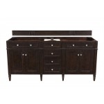 Brittany 72" Burnished Mahogany Double Vanity